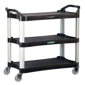 Utility Cart Plastic 20 X 37-1/2 X 42 Inch Gray Shelf: 16-3/4 X 29-1/2 Inch