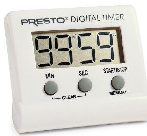Electronic Alarm Timer Clip on, Magnetic Back, Freestand Presto 100 Minutes LCD Display