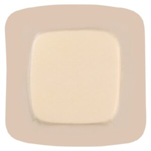 Thin Foam Dressing FoamLite 3-1/4 X 3-1/4 Inch With Border Film Backing Silicone Adhesive Square Sterile