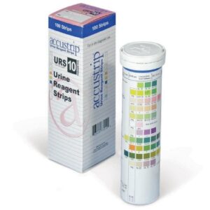 Urinalysis Reagent Accustrip Blood, Glucose, Ketone, Leukocytes, Nitrite, pH, Protein, Specific Gravity For URS Reader or Visual Read 100 Tests