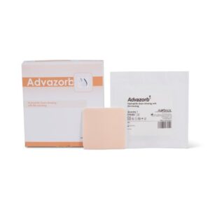 Foam Dressing Advazorb 6 X 6 Inch Without Border Film Backing Nonadhesive Square Sterile