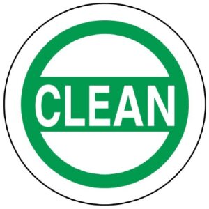 Pre-Printed Label UAL Auxiliary Label Green Paper CLEAN White Alert Label 1-1/2 X 1-1/2 Inch