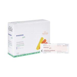Adhesive Strip McKesson Kids 3/4 X 3 Inch Plastic Rectangle Neon Sterile