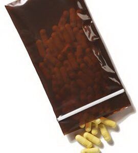 Reclosable UV Protection Bag Lab Guard 8 X 14 Inch Polyethylene Amber Zipper Closure