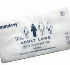 Single Patient Use Blood Pressure Cuff Mindray 25 to 35 cm Arm Nylon Cuff Adult Long Cuff