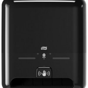 Paper Towel Dispenser Tork Elevation Matic Black Plastic Touch Free Wall Mount