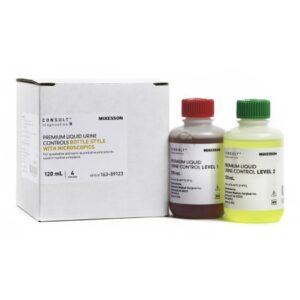 Urine Chemistry Control Set McKesson Consult Microscopic Testing Positive Level / Negative Level 2 Level 1 (Abnormal) 120 mL Bottles, 2 Level 2 (Normal with hCG) 120 mL Bottles