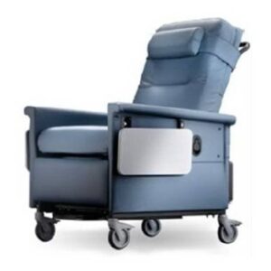 Bariatric Transport Manual Recliner 56 Series Navy Blue Vinyl 5 Inch Casters