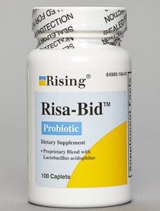 Probiotic Dietary Supplement Risa-Bid 100 per Bottle Caplet