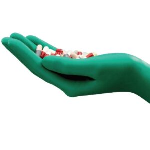 Cleanroom Glove TouchNTuff DermaShield 73-701 Size 7 Neoprene Green 11.6 Inch Straight Cuff Sterile Pair