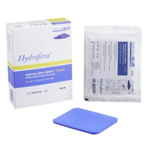 Antibacterial Foam Dressing Hydrofera BLUE READY-Transfer 4 X 5 Inch Without Border Without Film Backing Nonadhesive Rectangle Sterile