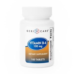 Vitamin Supplement Geri-Care Vitamin B6 100 mg Strength Tablet 100 per Bottle