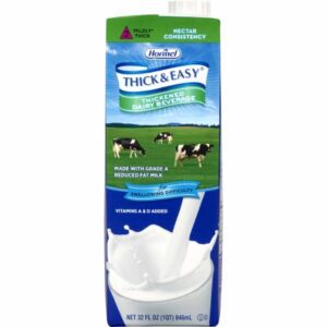 Thickened Beverage Thick & Easy Dairy 32 oz. Carton Milk Flavor Liquid IDDSI Level 2 Mildly Thick
