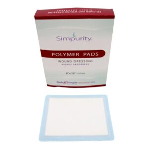 Super Absorbent Dressing Simpurity Nonadhesive 8 X 10 Inch Rectangle