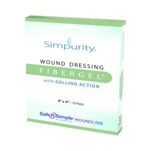 Hydrogel Wound Dressing FiberGel Sheet 4 X 4 Inch Sterile