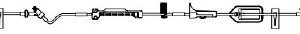 IV Pump Set Infusomat Space Pump 2 Ports 15 Drops / mL Drip Rate 1.2 Micron Filter 124 Inch Tubing Solution