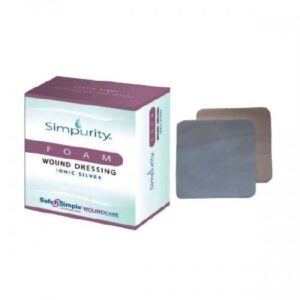 Silver Foam Dressing Simpurity 4 X 5 Inch Rectangle Sterile