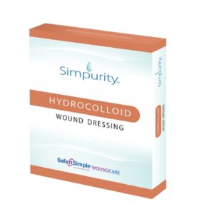 Hydrocolloid Dressing Simpurity Film Backing 4 X 4 Inch Square Hydrocolloid / Film