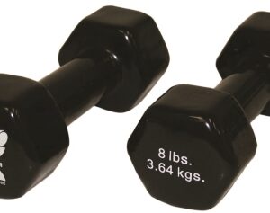Dumbbell Pair Hexagon Heads CanDo 8 lbs.