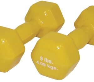 Dumbbell Pair Hexagon Heads CanDo 9 lbs.