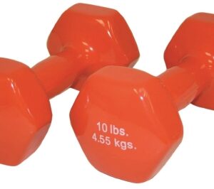 Dumbbell Pair Hexagon Heads CanDo 10 lbs.