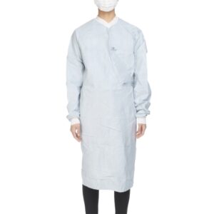 Surgical Gown with Towel Aero Chrome Medium Silver Sterile AAMI Level 4 Disposable