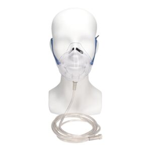 Oxygen Mask with ETCO2 Monitoring CapnoVue Elongated Style Adult One Size Fits Most Adjustable Head Strap