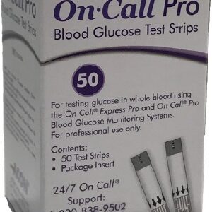 Blood Glucose Test Strips On Call Pro 50 Strips per Pack