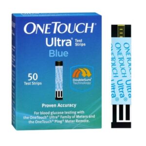 Blood Glucose Test Strips OneTouch Ultra 50 Strips per Pack