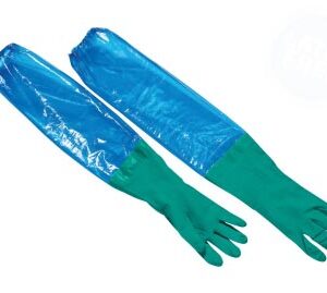 Utility Glove Sleeve Gloves Medium Nitrile Green / Blue 28 Inch Elastic Cuff NonSterile