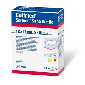 Super Absorbent Dressing Cutimed Sorbion Sana Gentle 9 X 9 Inch Square