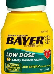 Pain Relief Bayer 81 mg Strength Aspirin Tablet 300 per Bottle