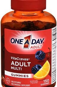 Multivitamin Supplement One A Day Vitamin B6 / Vitamin B12 / Ascorbic Acid / Vitamin E Folic Acid 4,000 IU – 600 mg – 400 IU – 40 IU – 2 mg – 400 mcg Strength Gummy 150 per Bottle Assorted Fruit Flavor
