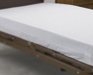 Bed Sheet Fitted 36 X 80 X 6 Inch White Cotton / Polyester Reusable