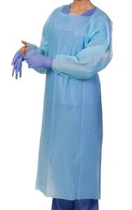 Protective Procedure Gown Premier Pro One Size Fits Most Blue NonSterile Not Rated Disposable
