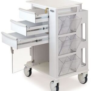 Insight Phlebotomy Cart Aluminum and Polyethylene