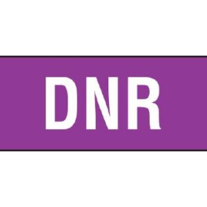 Pre-Printed Label Shamrock Auxiliary Label White Vac DNR Purple Alert Label 5/16 X 13/16 Inch