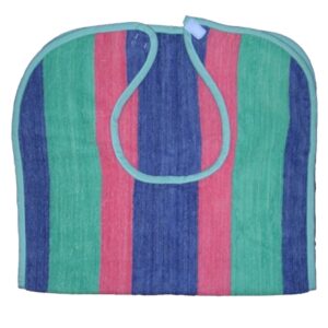 Bib Hook and Loop Closure Reusable Terry Cloth