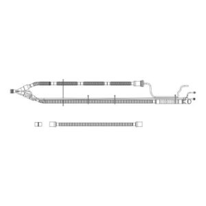 LTV Series Ventilator Circuit Corrugated Tube Single Limb Pediatric Without Breathing Bag Single Patient Use