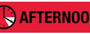 Pre-Printed Label UAL Auxiliary Label Red Paper Afternoon Black Medication Instruction 3/8 X 1-5/8 Inch