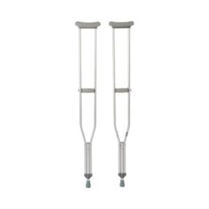 Underarm Crutches McKesson Tall Adult 5 Foot 10 Inch to 6 Foot 6 Inch User Height Aluminum Frame 350 lbs. Weight Capacity