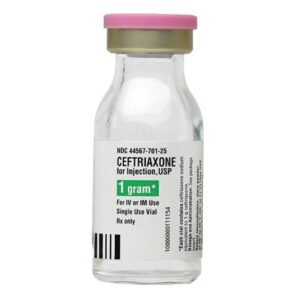 Ceftriaxone Sodium 1 Gram Intramuscular or Intravenous Injection 15 mL