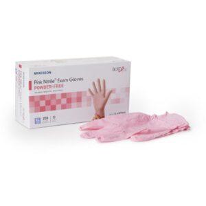 Exam Glove McKesson Pink Nitrile X-Large NonSterile Nitrile Standard Cuff Length Textured Fingertips Pink Not Rated