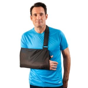 Shoulder Sling Breg Essential Medium Mesh Fabric D-Ring / Hook and Loop Strap Closure Envelope Left or Right Arm