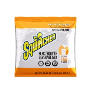 Oral Electrolyte Solution Sqwincher Powder Pack Orange Flavor 23.83 oz. Electrolyte