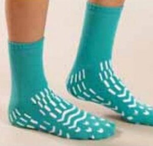 Slipper Socks Confetti Treads Unisex Adult 5X-Large All Around Tread Single Patient Use Blue
