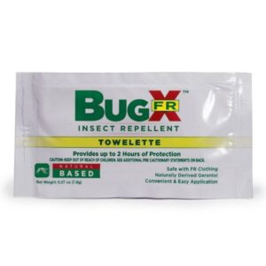 Insect Repellent Plant-Based Geraniol Bug X FR Towelette Individual Packet