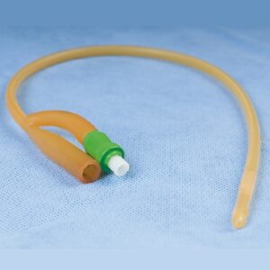 Foley Catheter AMSure 2-Way Standard Tip 30 cc Balloon 30 Fr. Silicone Coated Latex