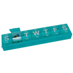 Pill Organizer Locking 3X-Large 7 Day 2 Dose