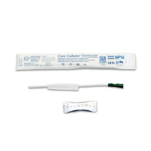 Urethral Catheter Hydrophilic Cure Catheter Straight Tip Hydrophilic Coated Plastic 14 Fr. 10 Inch